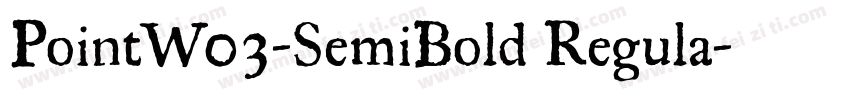 PointW03-SemiBold Regula字体转换